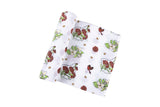 Gift Set: Ohio Baby Muslin Swaddle Receiving Blanket (Floral) and Burp/Bib Combo by Little Hometown - Vysn