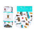 Gift Set: Philadelphia Baby Muslin Swaddle Blanket and Burp Cloth/Bib Combo by Little Hometown - Vysn