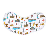 Gift Set: Philadelphia Baby Muslin Swaddle Blanket and Burp Cloth/Bib Combo by Little Hometown - Vysn