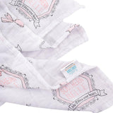 Gift Set: Southern Belle Baby Muslin Swaddle Blanket and Burp Cloth/Bib Combo by Little Hometown - Vysn