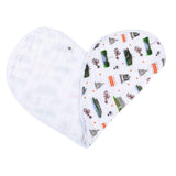 Gift Set: Washington D.C. Baby Muslin Swaddle Blanket and Burp Cloth/Bib Combo by Little Hometown - Vysn