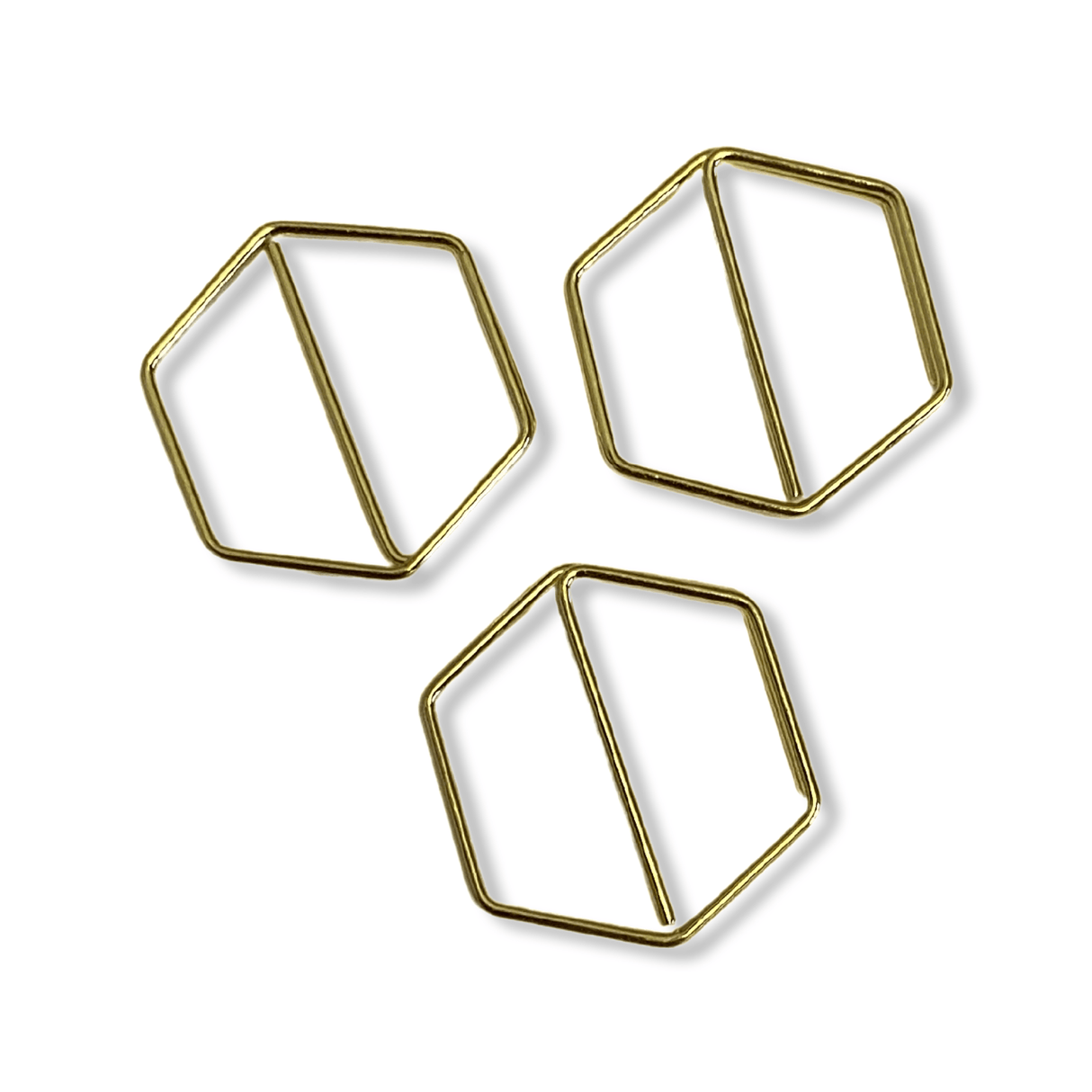 Gold Hexagon Paper Clips - 20 pcs by Soothi - Vysn