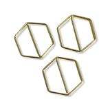 Gold Hexagon Paper Clips - 20 pcs by Soothi - Vysn