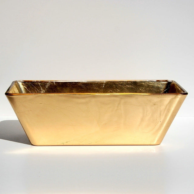 Greek Gold Gilded 13" Rectangular Bowl by Blak Hom - Vysn