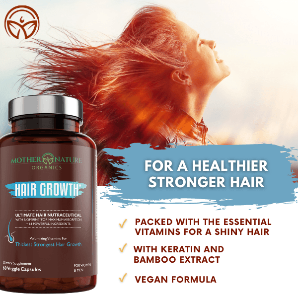 Hair Growth Vitamins by Mother Nature Organics - Vysn