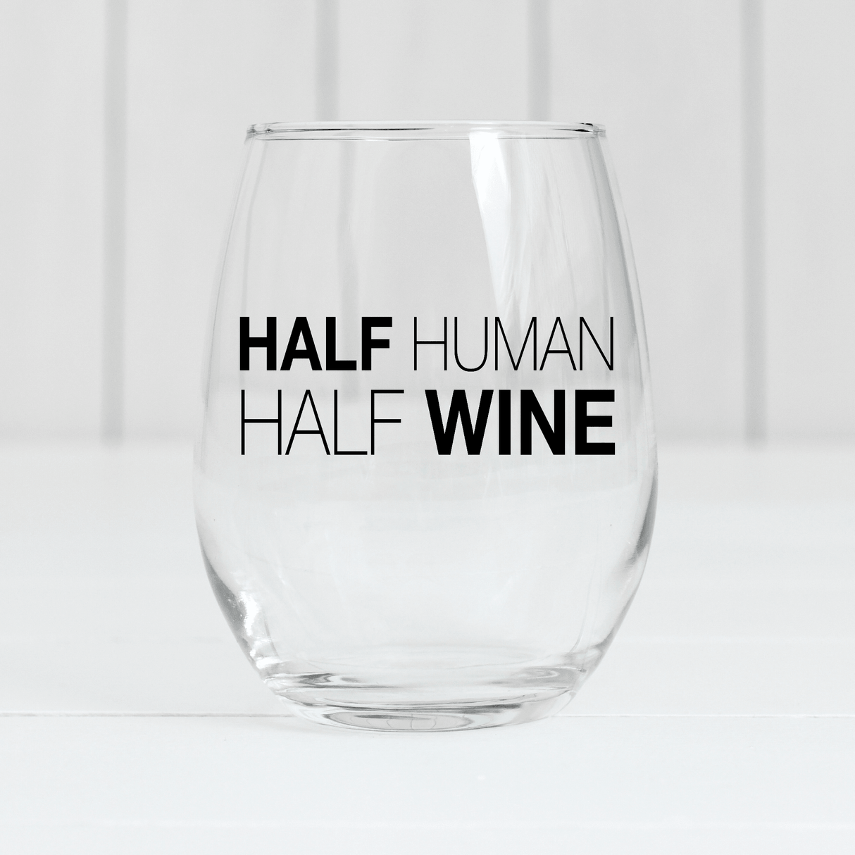 Half Human Half Wine 21oz Wine Glass by Sweetees - Vysn