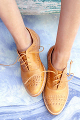 Heartbreak Leather Oxfords by ELF - Vysn