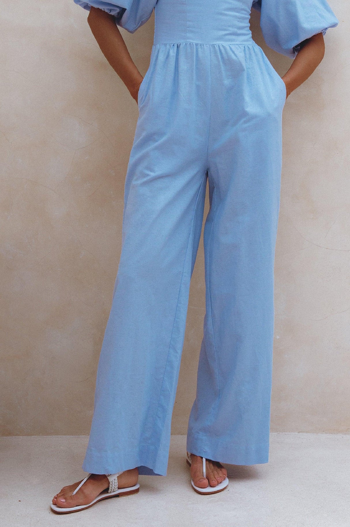 Heaven Bay Linen Jumpsuit by ELF - Vysn