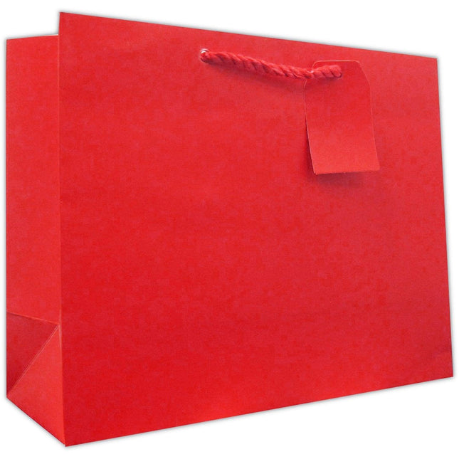 Heavyweight Solid Color Large Gift Bags, Matte Red by Present Paper - Vysn
