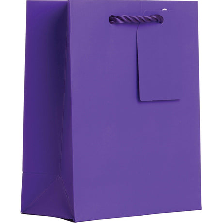 Heavyweight Solid Color Small Gift Bags, Matte Purple by Present Paper - Vysn