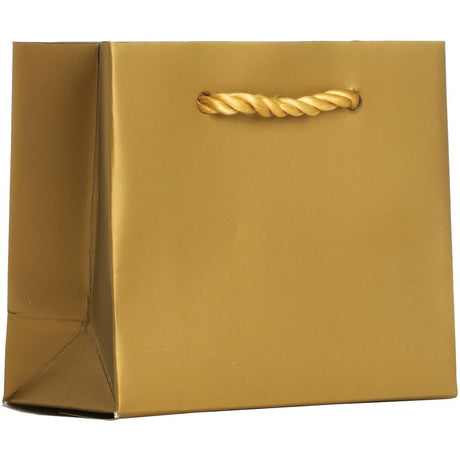 Heavyweight Solid Color Tiny Gift Bags, Matte Metallic Gold by Present Paper - Vysn