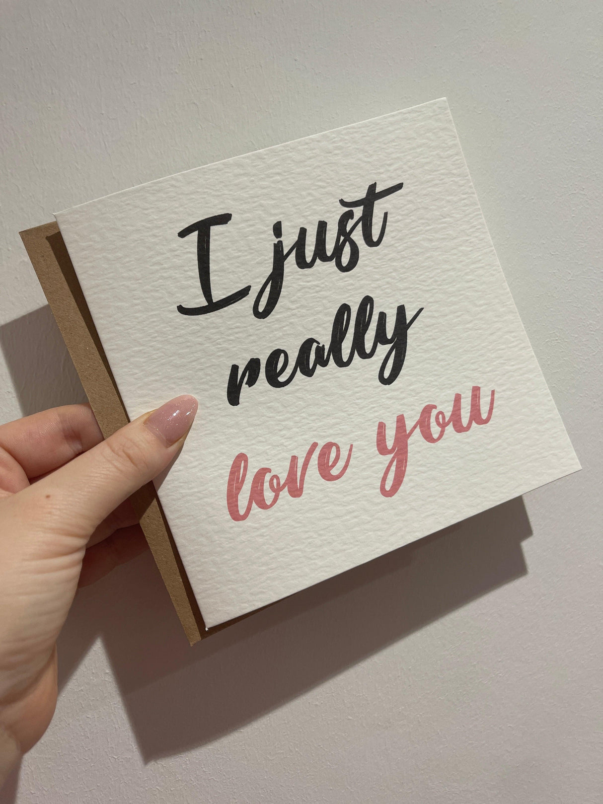 I Just Really Love You Valentines Day Funny Humorous Hammered Card & Envelope by WinsterCreations™ Official Store - Vysn