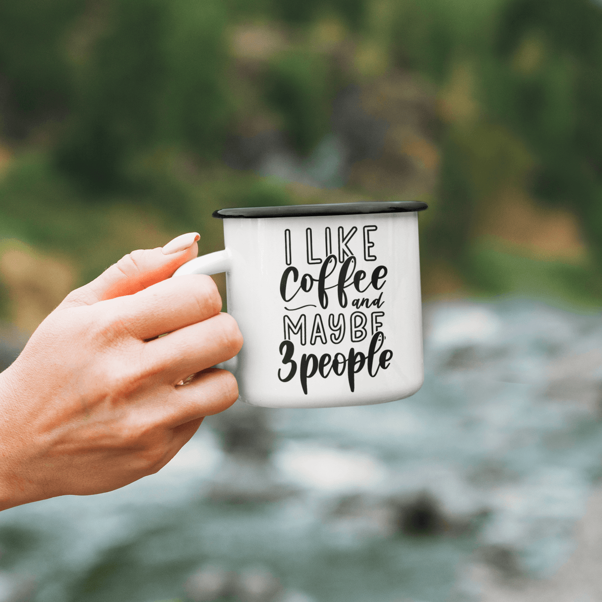 I Like Coffee And Maybe 3 People Sarcastic Mug by WinsterCreations™ Official Store - Vysn