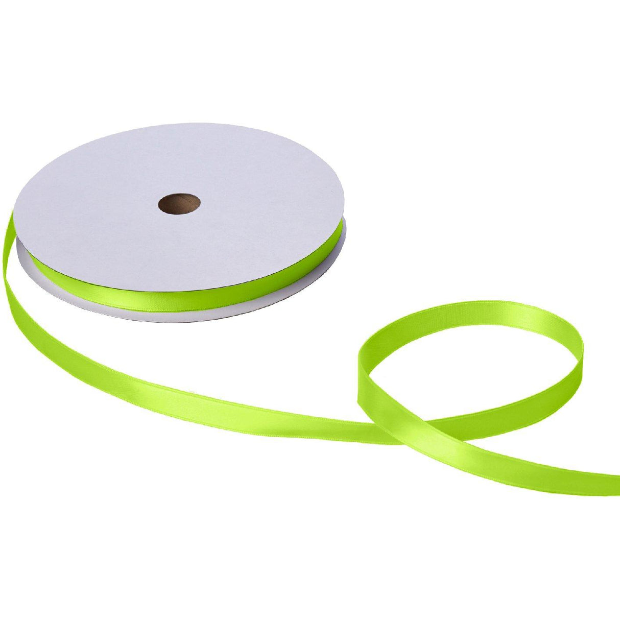 Jillson & Roberts Double-Faced Satin Ribbon, 5/8" Wide x 100 Yards, Lime by Present Paper - Vysn