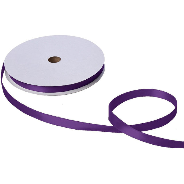 Jillson & Roberts Double-Faced Satin Ribbon, 5/8" Wide x 100 Yards, Purple by Present Paper - Vysn