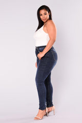 Land of Nostalgia Big Size Women's Skinny Denim Slim Fit Jeans by Land of Nostalgia - Vysn