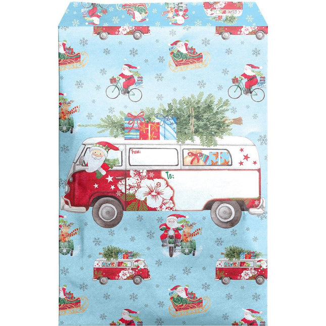 Large Christmas Printed Padded Mailing Envelopes, Santa Delivery by Present Paper - Vysn