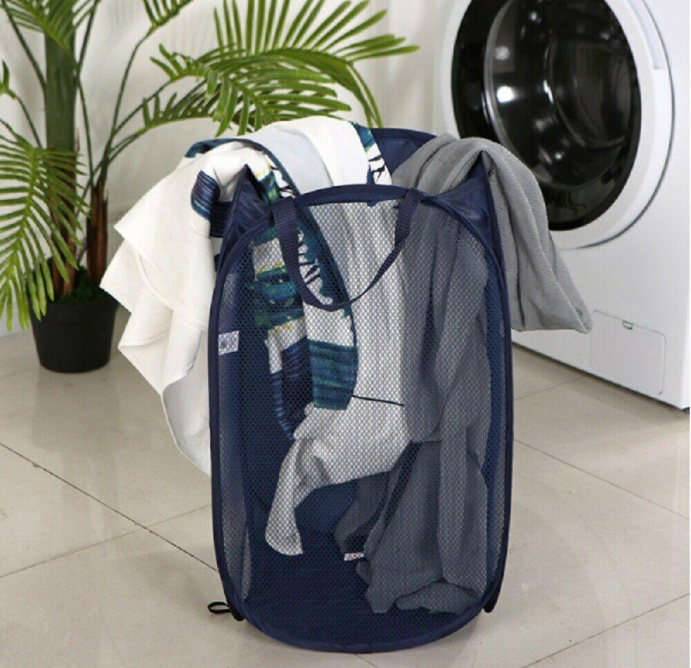 Large Foldable Storage Laundry Hamper Clothes Basket Nylon Laundry Washing Bag by Plugsus Home Furniture - Vysn