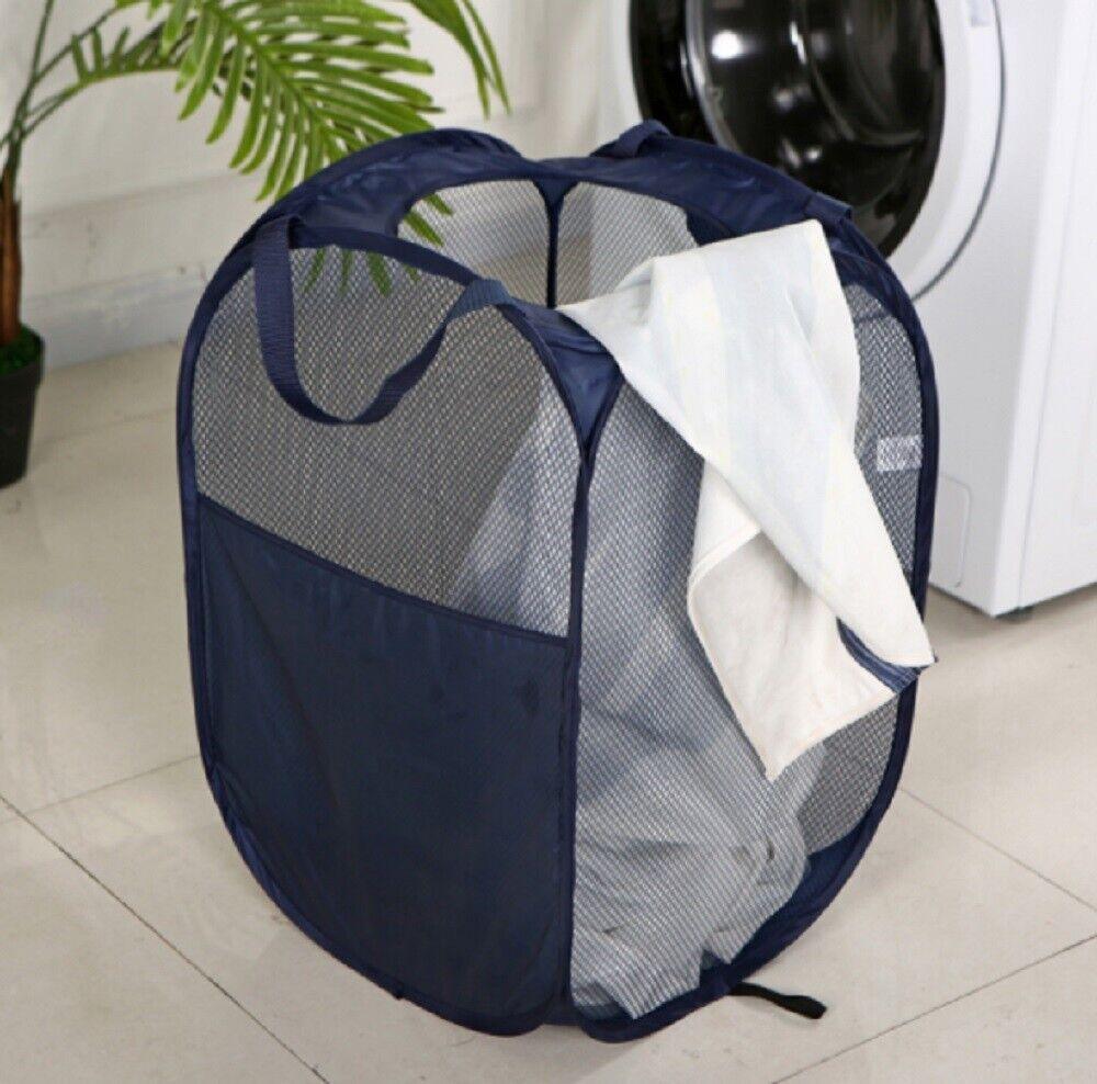 Large Foldable Storage Laundry Hamper Clothes Basket Nylon Laundry Washing Bag by Plugsus Home Furniture - Vysn