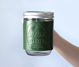 Leather Mason Jar Coozie by Lifetime Leather Co - Vysn