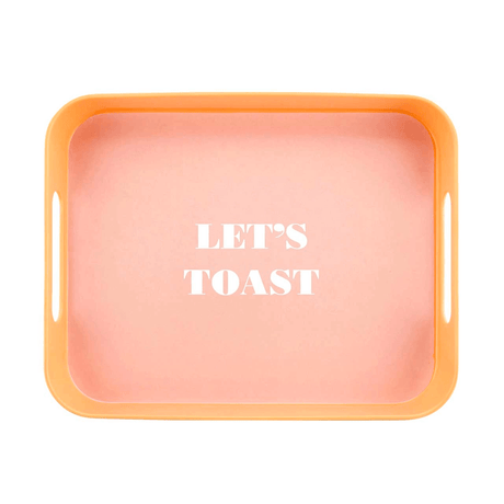 Let's Toast Retro Acrylic Bar Tray | 14" x 10" by The Bullish Store - Vysn