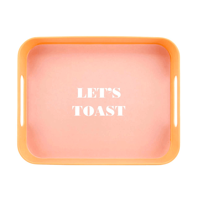 Let's Toast Retro Acrylic Bar Tray | 14" x 10" by The Bullish Store - Vysn