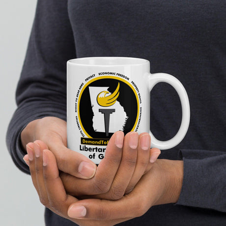 Libertarian Party of Georgia White glossy mug by Proud Libertarian - Vysn