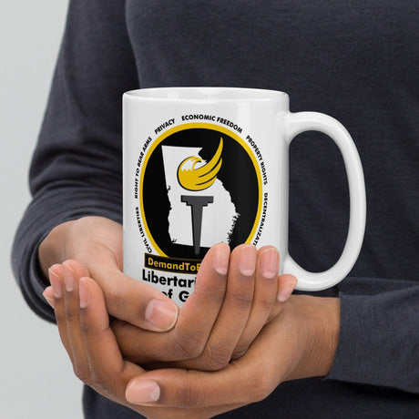 Libertarian Party of Georgia White glossy mug by Proud Libertarian - Vysn