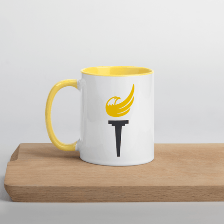 Libertarian Party Torch Mug with Color Inside by Proud Libertarian - Vysn