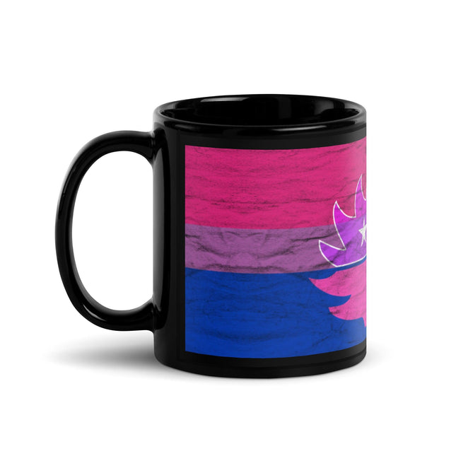 Libertarian Porcupine - LGBTQ - Bisexual Black Glossy Mug by Proud Libertarian - Vysn