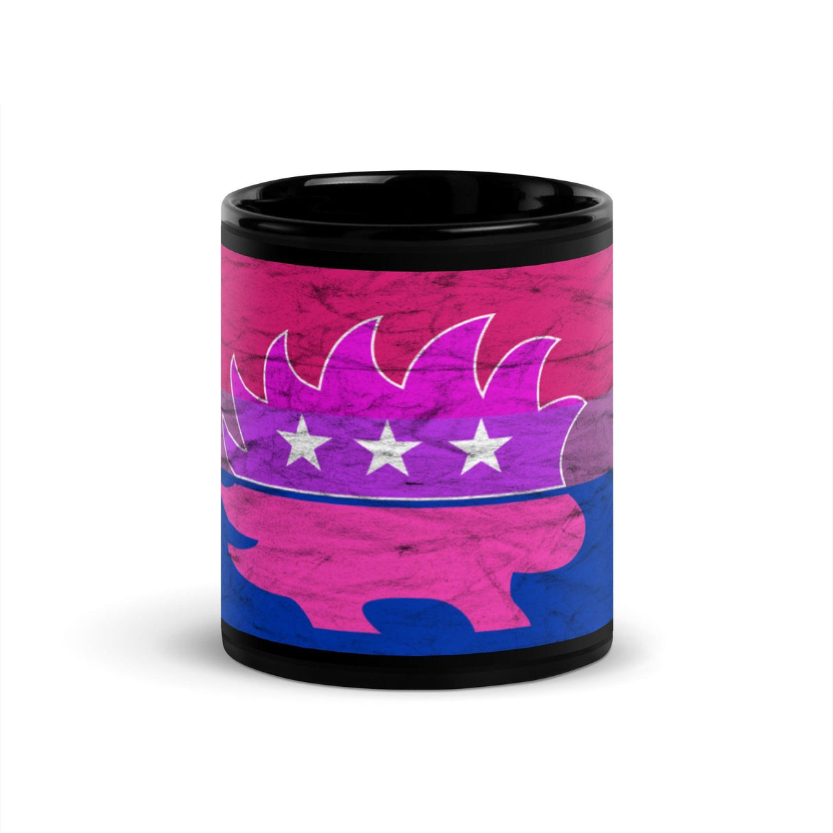 Libertarian Porcupine - LGBTQ - Bisexual Black Glossy Mug by Proud Libertarian - Vysn