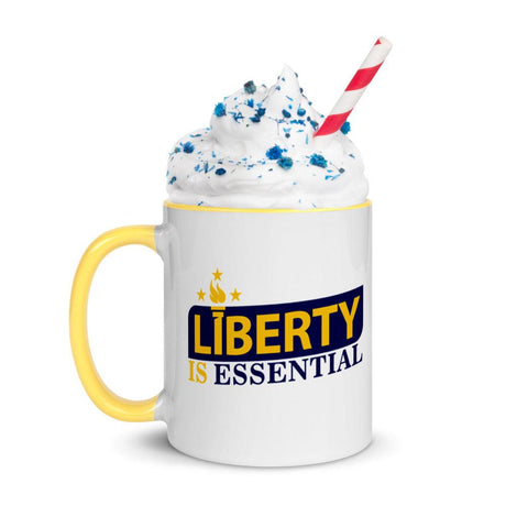 Liberty is Essential Mug with Color Inside by Proud Libertarian - Vysn