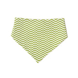 Lime Green Chevron Reversible Dog Bandana by Uptown Pups - Vysn