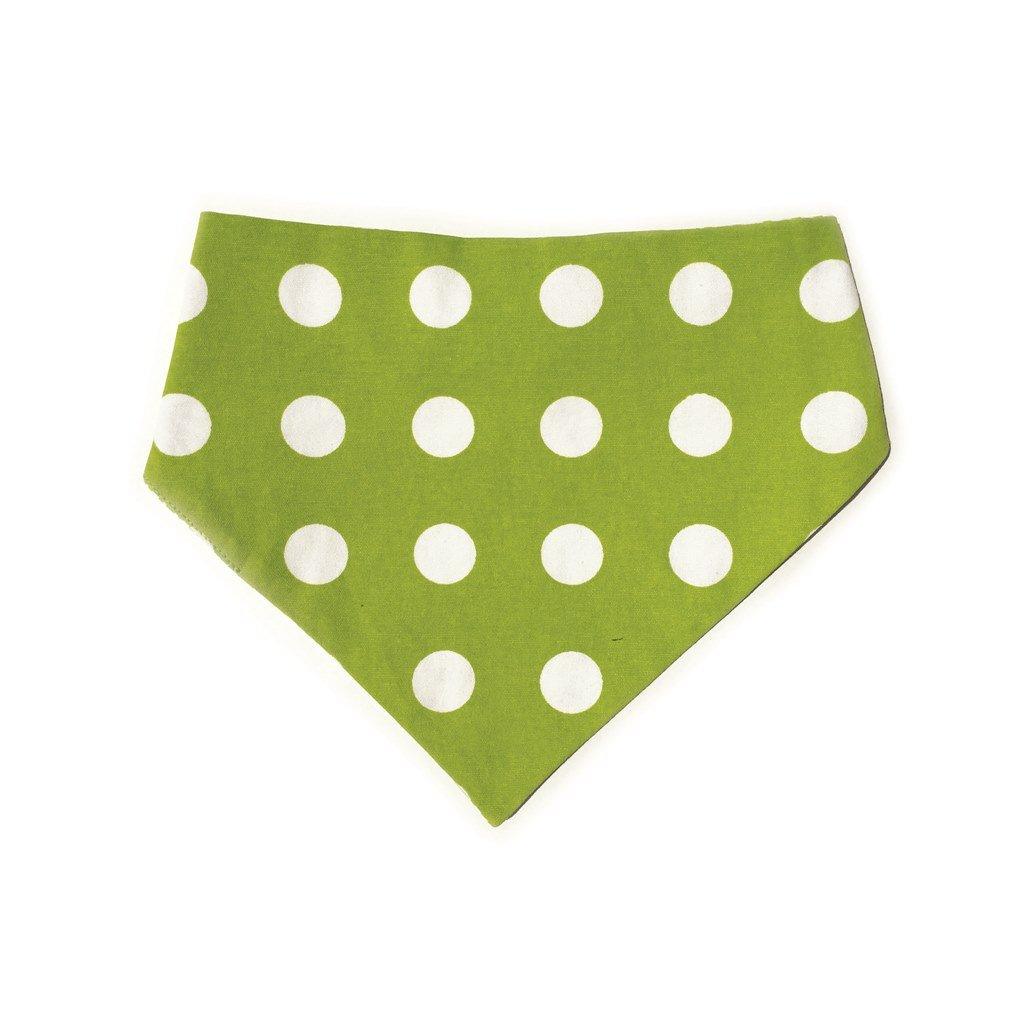 Lime Green Houndstooth Reversible Dog Bandana by Uptown Pups - Vysn