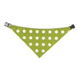 Lime Green Houndstooth Reversible Dog Bandana by Uptown Pups - Vysn