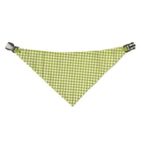 Lime Green Houndstooth Reversible Dog Bandana by Uptown Pups - Vysn