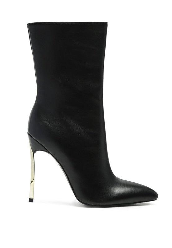 London Rag Over The Ankle Stiletto Boot by Blak Wardrob - Vysn