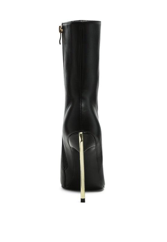 London Rag Over The Ankle Stiletto Boot by Blak Wardrob - Vysn