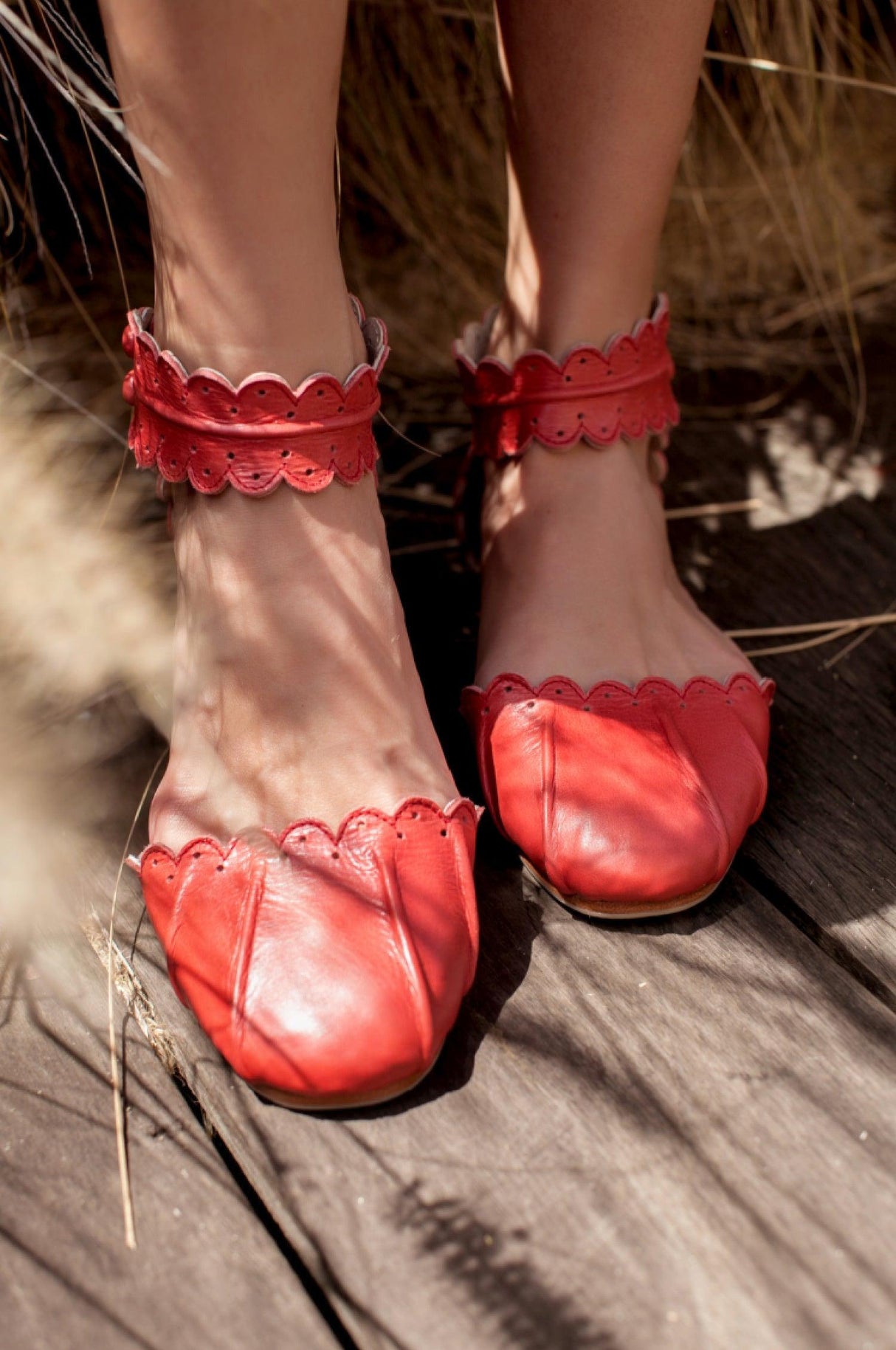 Love Bird Leather Flats by ELF - Vysn