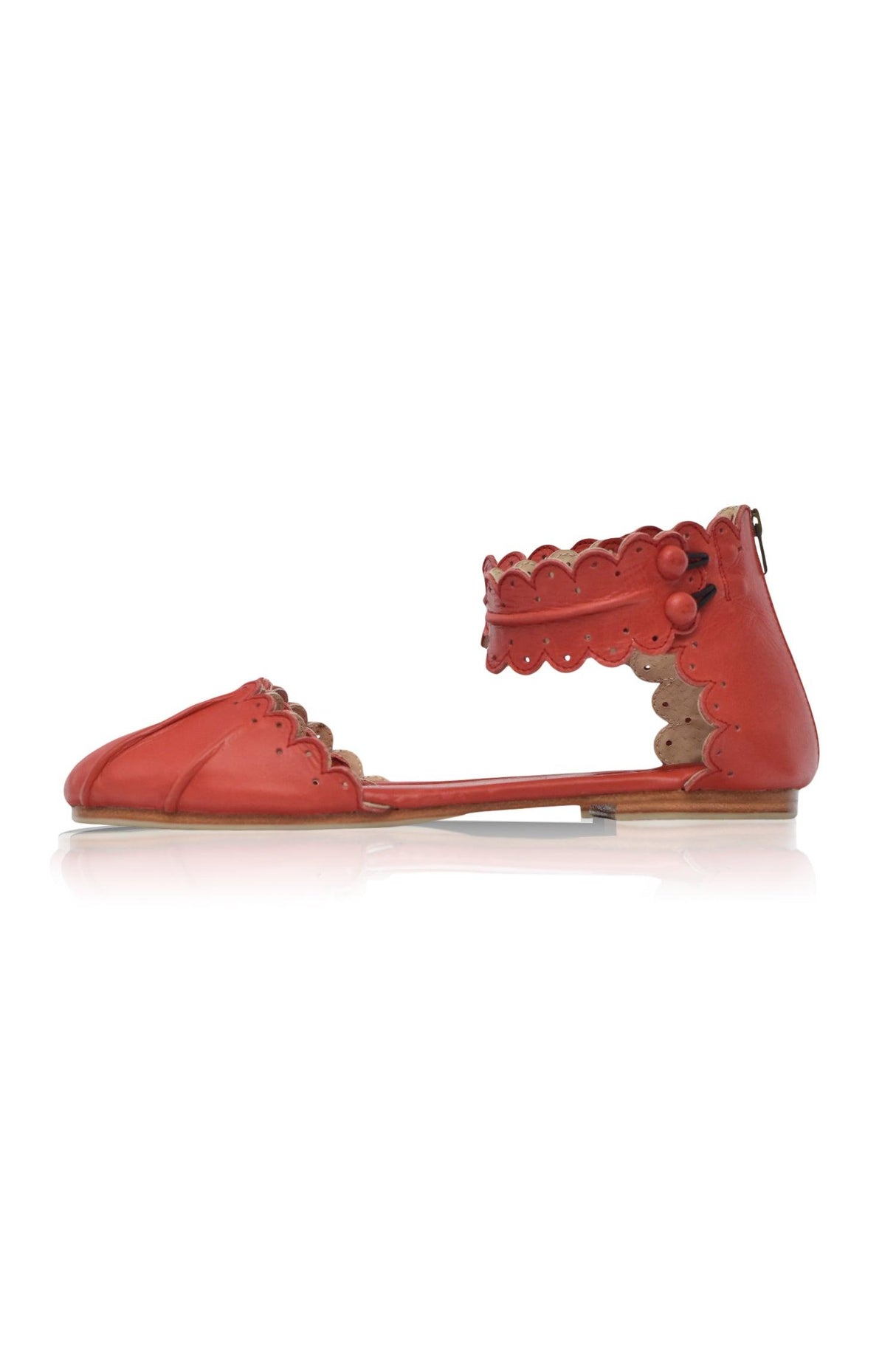 Love Bird Leather Flats by ELF - Vysn