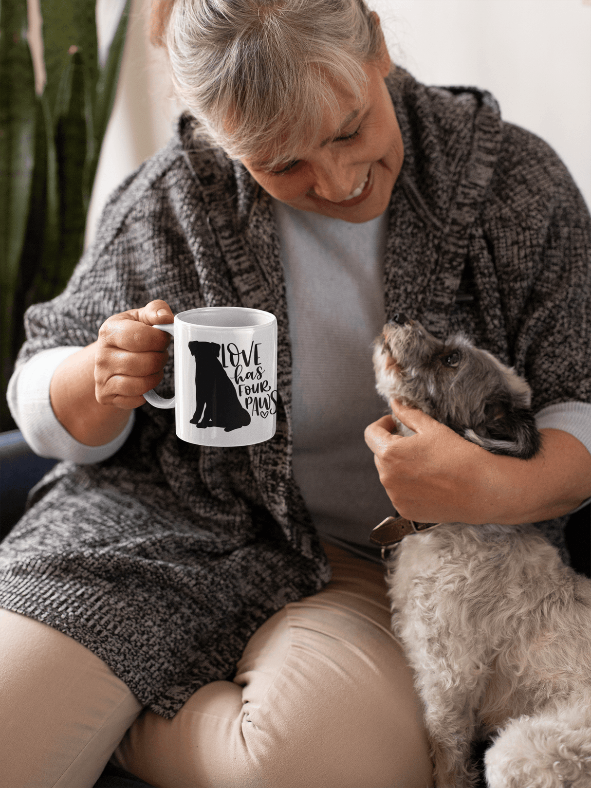 Love Has Four Paws Dog Mom Mug by WinsterCreations™ Official Store - Vysn