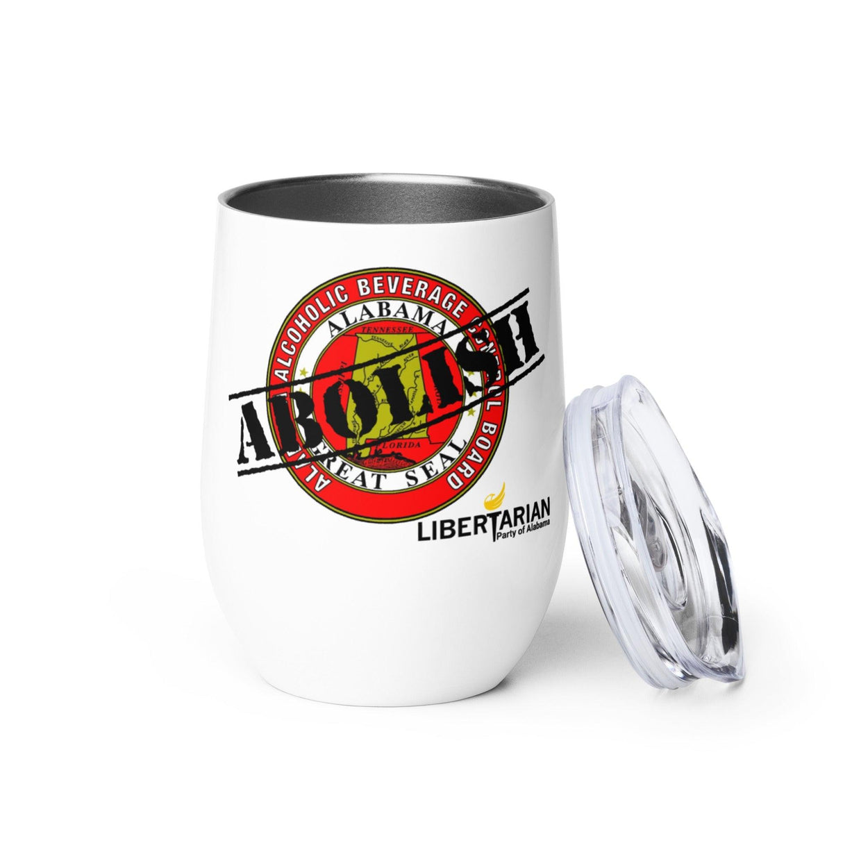 LP Alabama Abolish ABC Wine tumbler by Proud Libertarian - Vysn