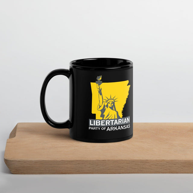 LP Arkansas Black Glossy Mug by Proud Libertarian - Vysn