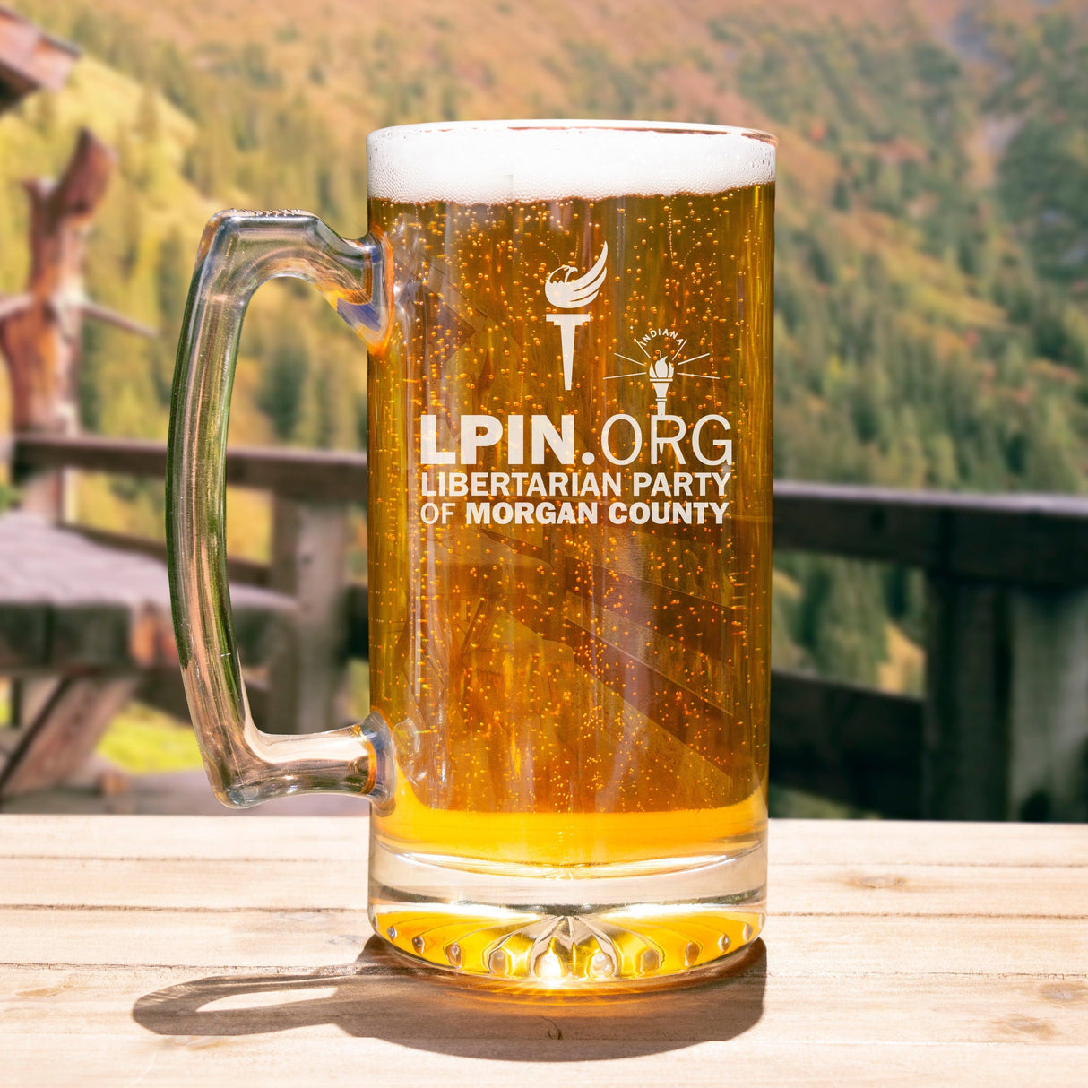 LP Indiana Morgan County Beer Mug by Proud Libertarian - Vysn