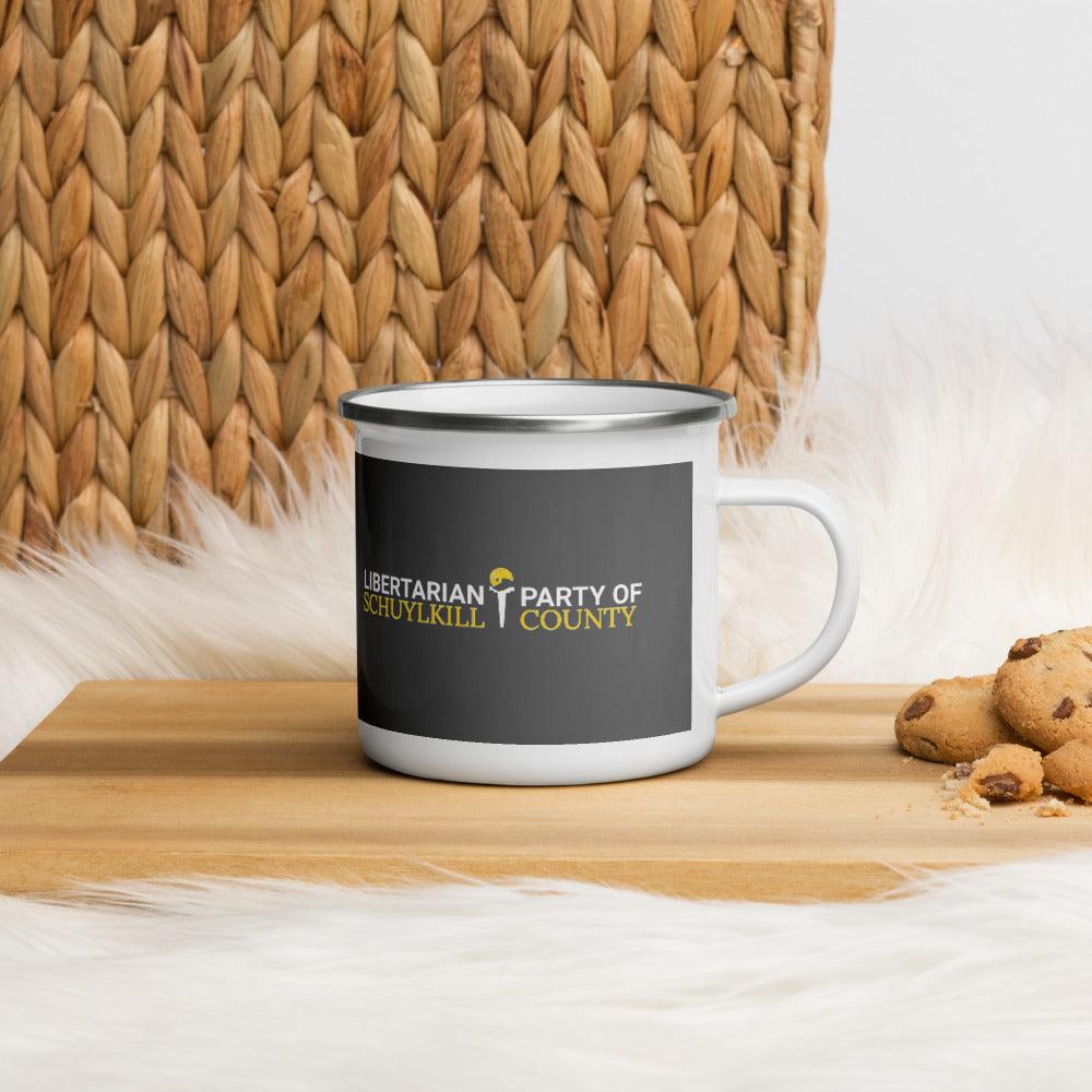 LP Porcupine - Schuylkill County, PA Enamel Mug by Proud Libertarian - Vysn