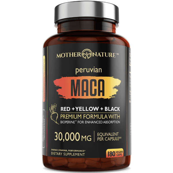 Maca Capsules Extra Strength by Mother Nature Organics - Vysn