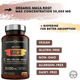 Maca Capsules Extra Strength by Mother Nature Organics - Vysn