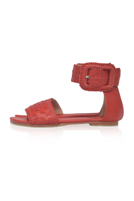 Madagascar Woven Leather Sandals by ELF - Vysn