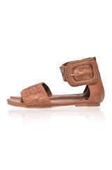 Madagascar Woven Leather Sandals by ELF - Vysn