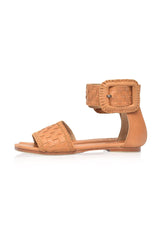 Madagascar Woven Leather Sandals by ELF - Vysn